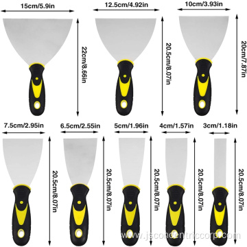 Stainless steel paint scraper filling putty knife set